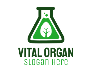 Green Leaf Organic Lab logo design