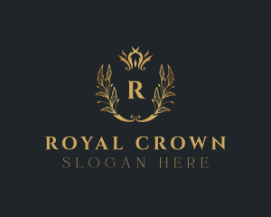 Royalty Wreath Crown  logo design