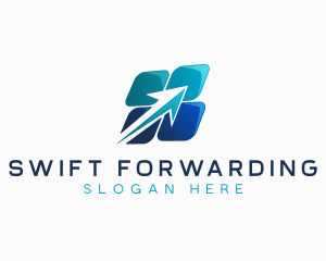 Logistics Forwarding Arrow logo design