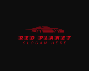 Fast Red Sports Car logo design