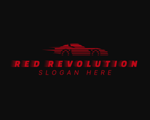 Fast Red Sports Car logo design