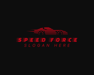 Fast Red Sports Car logo design