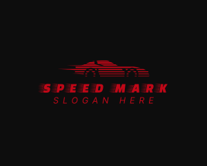 Fast Red Sports Car logo design