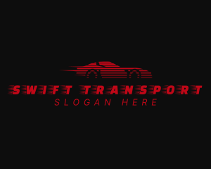 Fast Red Sports Car logo design