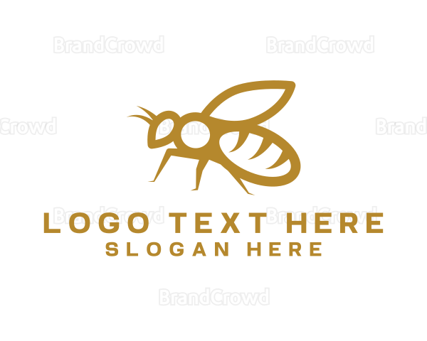 Golden Honey Bee Logo