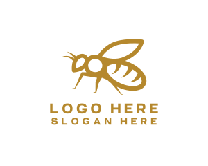 Wildlife Center - Golden Honey Bee logo design