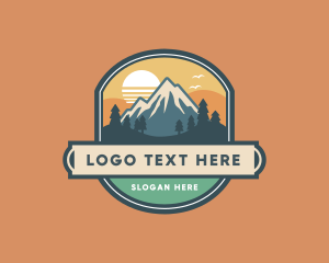 Backpacker - Outdoor Mountain Exploration logo design