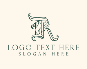 Insurance - Green Calligraphy Letter R logo design