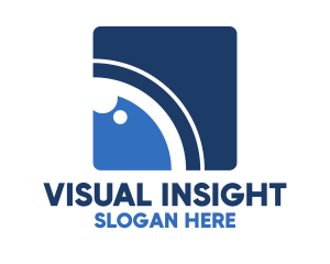 Visualization - Blue Optical Camera logo design