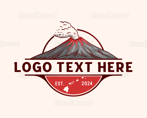 Hawaii Volcano Scenery Logo