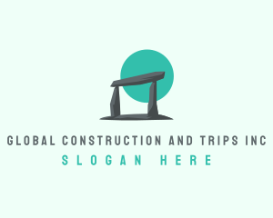 Travel - Stonehedge Stone Monument logo design