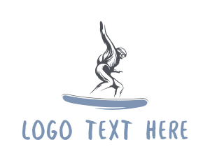 Longboard - Skater Snowboard Man logo design