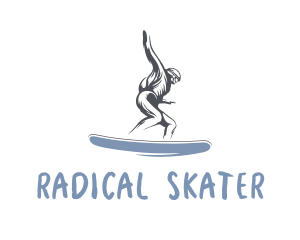 Skater - Skater Snowboard Man logo design