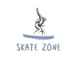 Skater Snowboard Man logo design