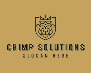 Chimpanzee - Ape Chimpanzee Heraldry logo design