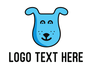Children - Blue Dog Cartoon logo design