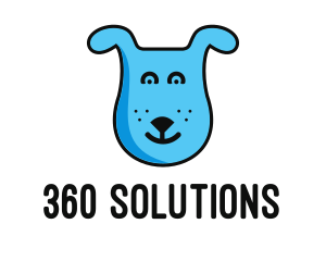 Blue Dog Cartoon logo design