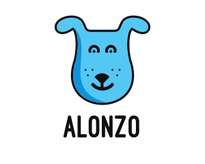 Blue Dog Cartoon logo design