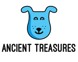 Blue Dog Cartoon logo design