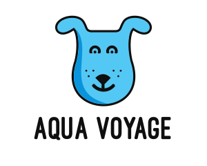 Blue Dog Cartoon logo design