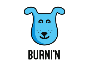 Blue Dog Cartoon logo design