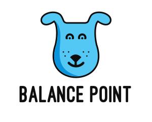 Blue Dog Cartoon logo design