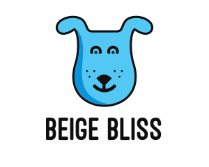 Blue Dog Cartoon logo design