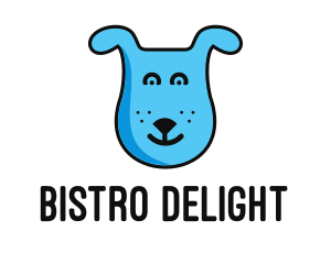 Blue Dog Cartoon logo design