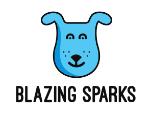 Blue Dog Cartoon logo design