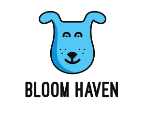 Blue Dog Cartoon logo design