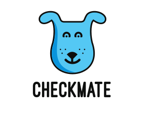 Blue Dog Cartoon logo design