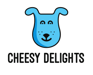 Blue Dog Cartoon logo design