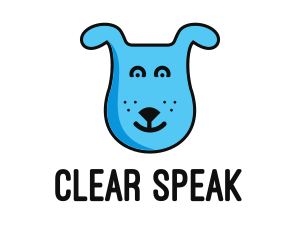 Blue Dog Cartoon logo design