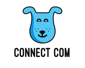 Blue Dog Cartoon logo design