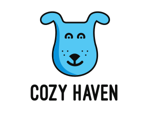 Blue Dog Cartoon logo design