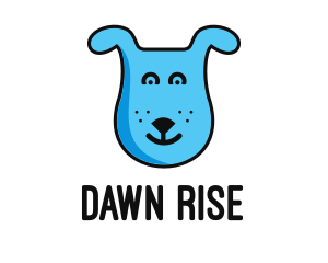 Blue Dog Cartoon logo design