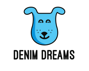 Blue Dog Cartoon logo design