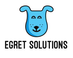 Blue Dog Cartoon logo design