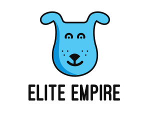 Blue Dog Cartoon logo design