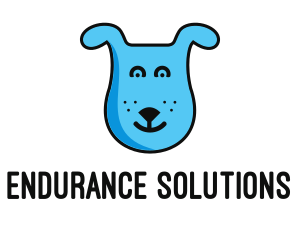 Blue Dog Cartoon logo design