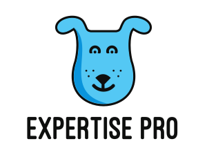 Blue Dog Cartoon logo design