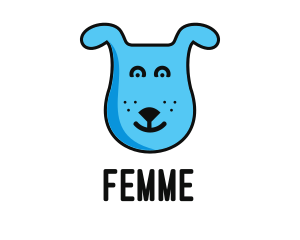 Blue Dog Cartoon logo design