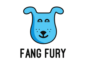 Blue Dog Cartoon logo design