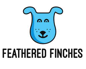 Blue Dog Cartoon logo design