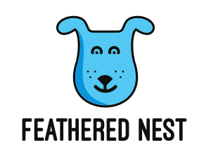 Blue Dog Cartoon logo design