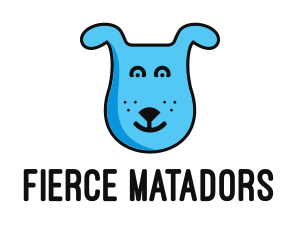 Blue Dog Cartoon logo design