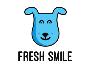 Blue Dog Cartoon logo design