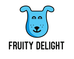 Blue Dog Cartoon logo design