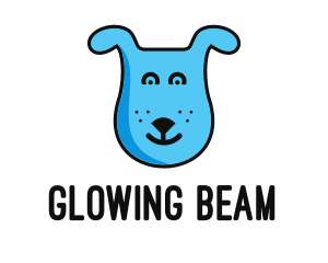 Blue Dog Cartoon logo design