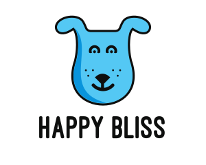 Blue Dog Cartoon logo design